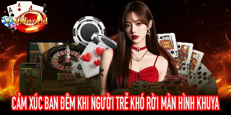 Cảm xúc ban đêm của người trẻ bên màn hình điện thoại